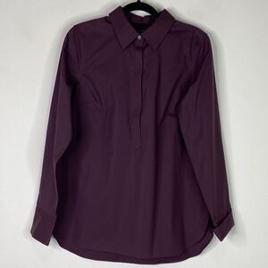 New Talbots Wrinkle Resistant Perfect Popover Long Sleeve Shirt Women's Size 2